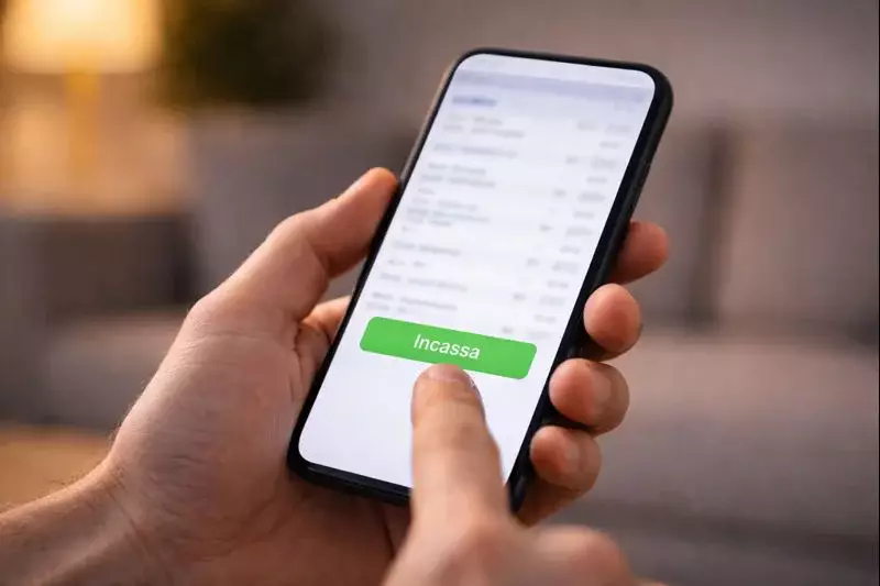 Mano che tocca pulsante su schermo smartphone durante partita